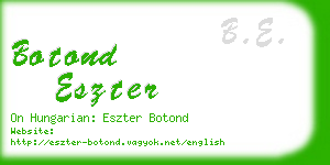 botond eszter business card